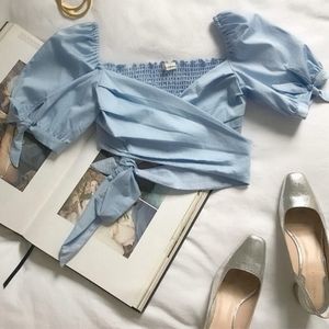 BNWOT For Love & Lemons Juniper Cotton Wrap Top